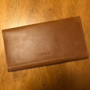 NWT ABLE Debre tri-fold wallet in chestnut